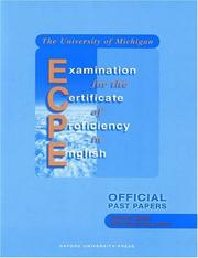 Cover of: The University of Michigan Examination for the Certificate of Proficiency in English: Official Past Papers : Answer Book With Teaching Notes