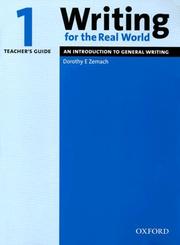 Cover of: Writing for the Real World 1 by Roger Barnard, Dorothy Zemach