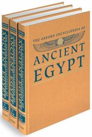 Cover of: The Oxford Encyclopedia of Ancient Egypt by Donald B. Redford