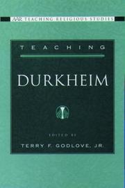 Cover of: Teaching Durkheim (Aar Teaching Religious Studies)