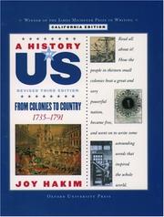 Cover of: A History of US: Book 3 by Joy Hakim