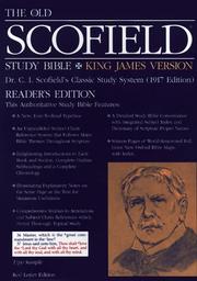 Cover of: The Old ScofieldRG Study Bible, KJV, Reader's Edition by C. I. Scofield