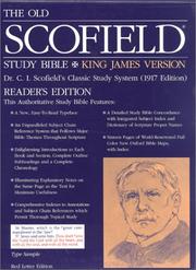 Cover of: The Old ScofieldRG Study Bible, KJV, Reader's Edition: King James Version