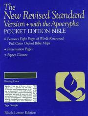 Cover of: The New Revised Standard Version Pocket Edition Bible with Apocrypha (Anglicized Text)