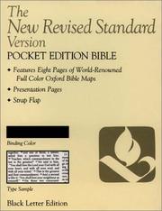Cover of: The New Revised Standard Version Pocket Edition Bible (Anglicized Text) | 