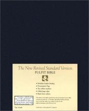 Front cover of The New Revised Standard Version Pulpit Bible by Unknown