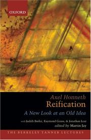 Cover of: Reification: A New Look At An Old Idea (The Berkeley Tanner Lectures)