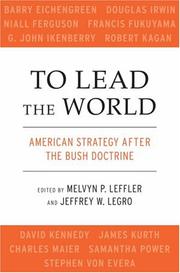 Cover of: To Lead the World by 