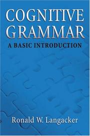 Cover of: Cognitive Grammar by Ronald W. Langacker