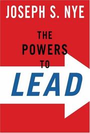 Cover of: The Powers to Lead by Joseph S. Nye