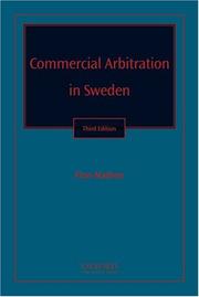 Cover of: Commercial Arbitration in Sweden