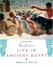 Cover of: Handbook to Life in Ancient Egypt Revised by Rosalie David