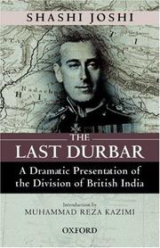 Cover of: The Last Durbar: The Division of British India