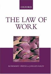 Cover of: The Law of Work