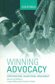 Cover of: Winning Advocacy