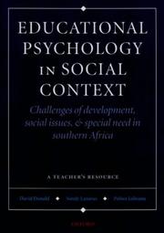 Cover of: Educational Psychology in Social Context by David Donald - undifferentiated, Sandy Lazarus, Peliwe Lolwana