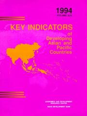 Cover of: Key Indicators of Developing Asian and Pacific Countries: Volume XXV: 1994 (Key Indicators of Developing Asian and Pacific Countries)