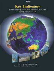 Cover of: Key Indicators of Developing Asian and Pacific Countries: Volume XXIX: 1998 (Key Indicators of Developing Asian and Pacific Countries)