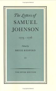 Cover of: Letters of Samuel Johnson 1773-1776