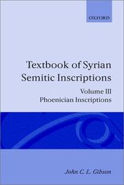 Textbook of Syrian Semitic Inscriptions: Volume 3 by John C. L. Gibson