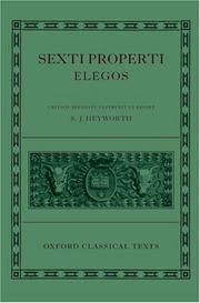 Cover of: Sexti Properti Elegi