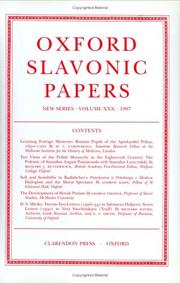 Cover of: Oxford Slavonic Papers: New Series | 