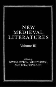 Cover of: New Medieval Literatures: Volume III