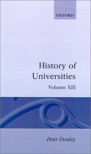 History of Universities: Volume XIII cover