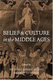 Cover of: Belief and Culture in the Middle Ages by 