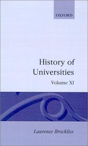 Cover of: History of Universities: Volume XI: 1992 (History of Universities)