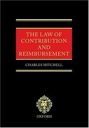 Cover of: The Law of Contribution and Reimbursement