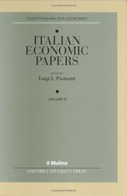 Cover of: Italian Economic Papers: Volume 3 (Italian Economic Papers)
