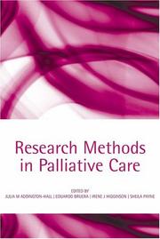 Cover of: Research Methods in Palliative Care