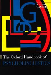 Cover of: Oxford Handbook of Psycholinguistics