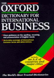 Cover of: The Oxford Dictionary for International Business (Dictionary)