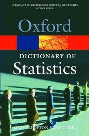 Cover of: A Dictionary of Statistics (Oxford Paperback Reference)