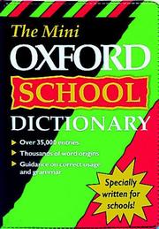 Cover of: The Mini Oxford School Dictionary by 