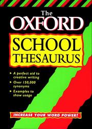 Cover of: The Oxford School Thesaurus