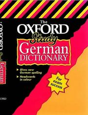 Cover of: The Oxford Study German Dictionary (Bilingual Dictionary)