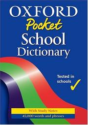 Cover of: The Oxford Pocket School Dictionary by Andrew Delahunty, John Mannion