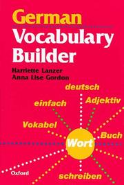 Cover of: German Vocabulary Builder (Vocabulary Builders) by Harriette Lanzer, Anne Lise Gordon