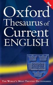 Cover of: Oxford Thesaurus of Current English by 