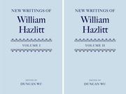 Cover of: New Writings of William Hazlitt