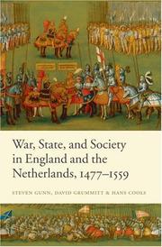Cover of: War, State, and Society in England and the Netherlands 1477-1559