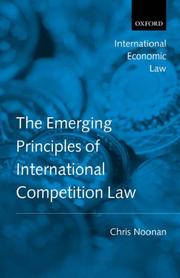 Cover of: Emerging Principles of International Competition Law