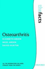 Osteoarthritis by Nigel K Arden, Elizabeth Arden, David Hunter