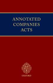 Cover of: Annotated Companies Acts