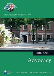 Cover of: Advocacy 2007-2008: 2007 Edition |a 2007 ed. (Blackstone Bar Manual)