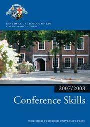 Cover of: Conference Skills 2007-2008: 2007 Edition |a 2007 ed. (Blackstone Bar Manual)