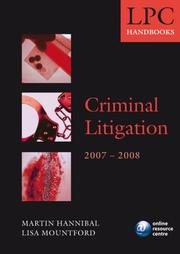 Cover of: LPC Handbook on Criminal Litigation 2007-2008 (Legal Practice Guides)